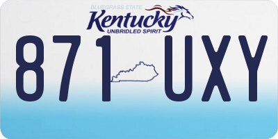KY license plate 871UXY