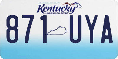 KY license plate 871UYA