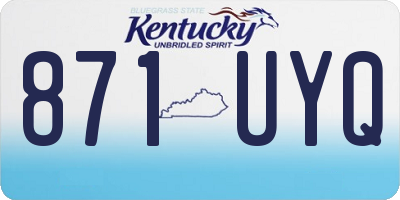 KY license plate 871UYQ