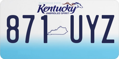 KY license plate 871UYZ
