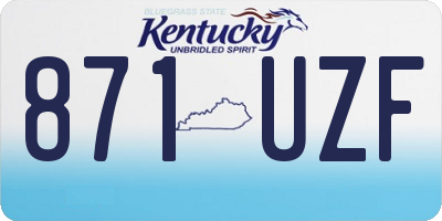 KY license plate 871UZF