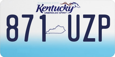 KY license plate 871UZP