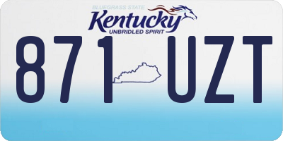 KY license plate 871UZT
