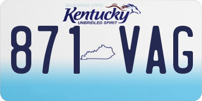 KY license plate 871VAG