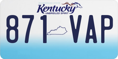 KY license plate 871VAP