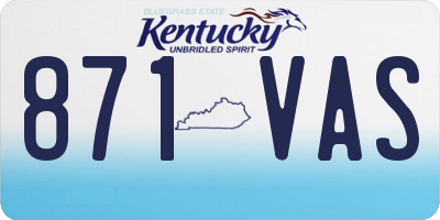 KY license plate 871VAS