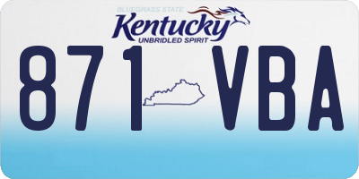 KY license plate 871VBA