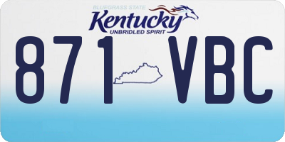 KY license plate 871VBC