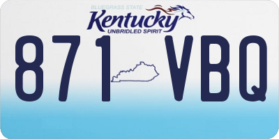 KY license plate 871VBQ