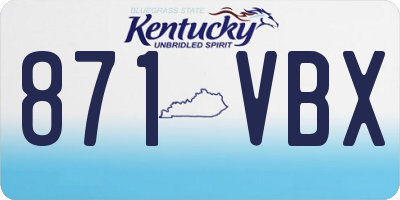 KY license plate 871VBX