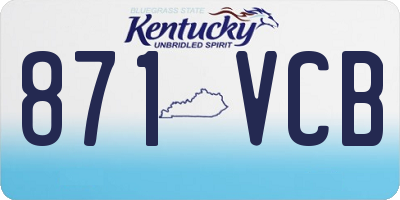 KY license plate 871VCB