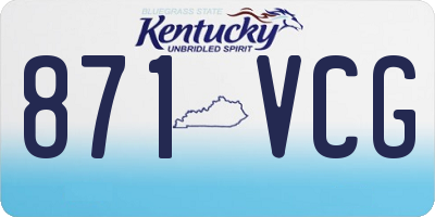 KY license plate 871VCG