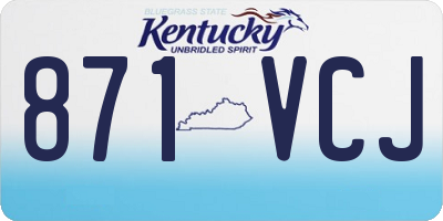 KY license plate 871VCJ