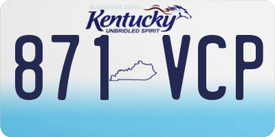 KY license plate 871VCP