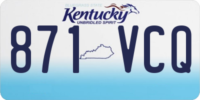 KY license plate 871VCQ