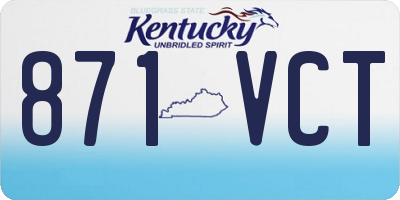 KY license plate 871VCT