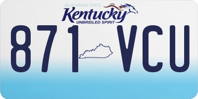 KY license plate 871VCU