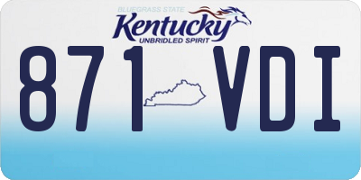 KY license plate 871VDI