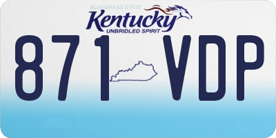 KY license plate 871VDP