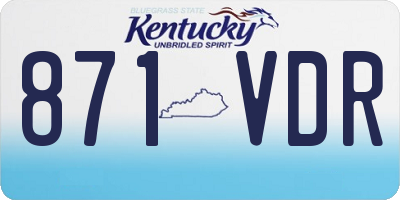 KY license plate 871VDR