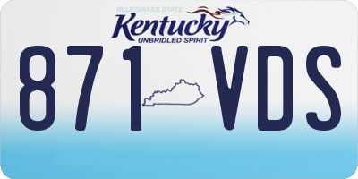 KY license plate 871VDS