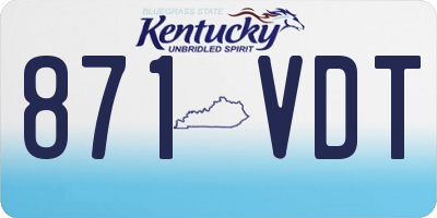 KY license plate 871VDT
