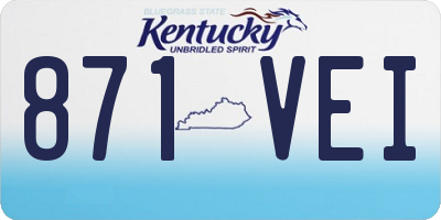 KY license plate 871VEI