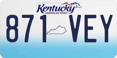 KY license plate 871VEY