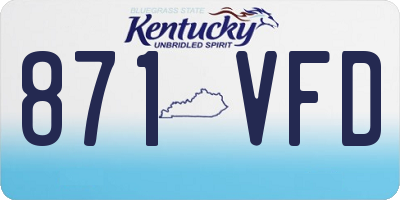 KY license plate 871VFD
