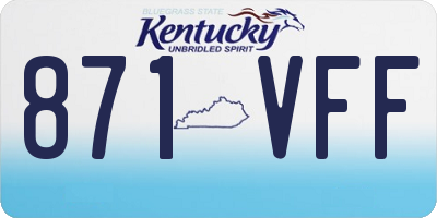 KY license plate 871VFF
