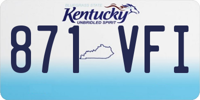 KY license plate 871VFI