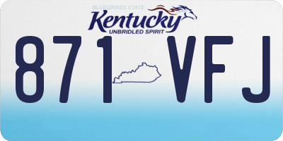 KY license plate 871VFJ