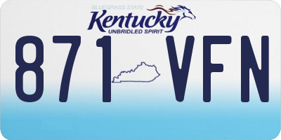 KY license plate 871VFN