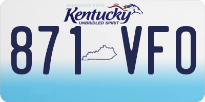 KY license plate 871VFO