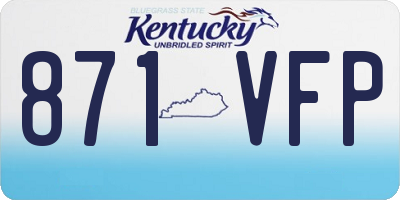 KY license plate 871VFP