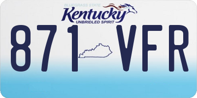 KY license plate 871VFR