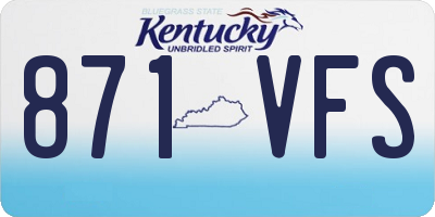 KY license plate 871VFS