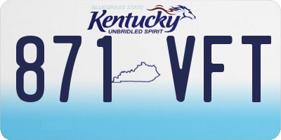 KY license plate 871VFT