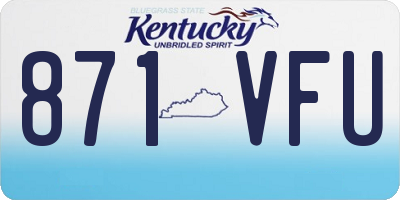 KY license plate 871VFU