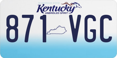 KY license plate 871VGC