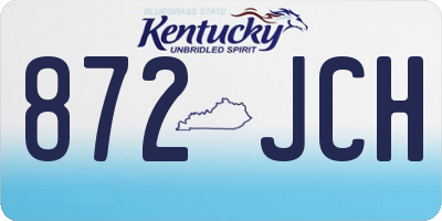 KY license plate 872JCH