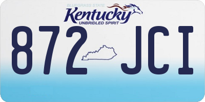 KY license plate 872JCI