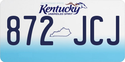 KY license plate 872JCJ