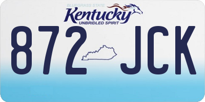 KY license plate 872JCK