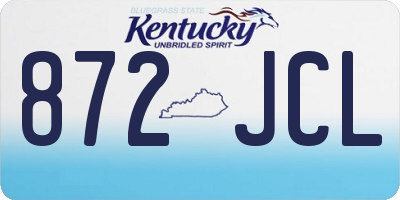 KY license plate 872JCL