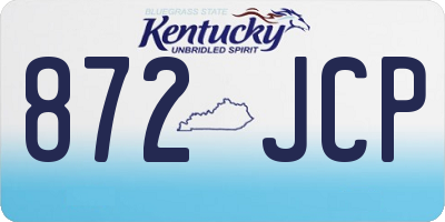 KY license plate 872JCP