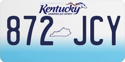 KY license plate 872JCY