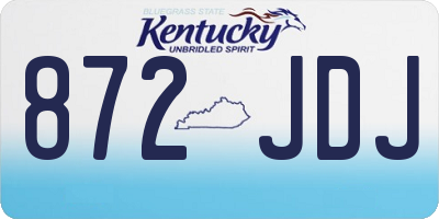 KY license plate 872JDJ