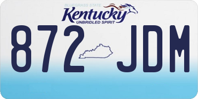 KY license plate 872JDM