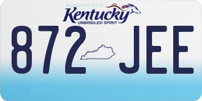 KY license plate 872JEE